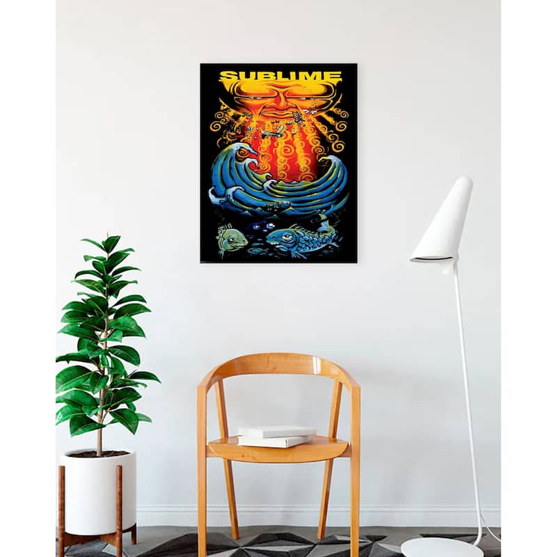 Sublime - Sun & Fish Art Poster - 24 x 36 Inch