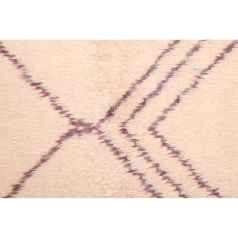 ECARPETGALLERY Hand-knotted Pak Finest Marrakesh Cream Wool Rug - 6'1 x 7'8