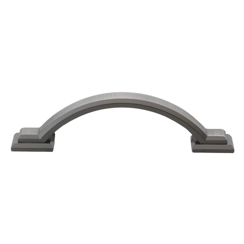 GlideRite 3-inch CC Arched Square 4.375-inch Length Brushed Pewter Cabinet Pulls (Pack of 10 or 25)
