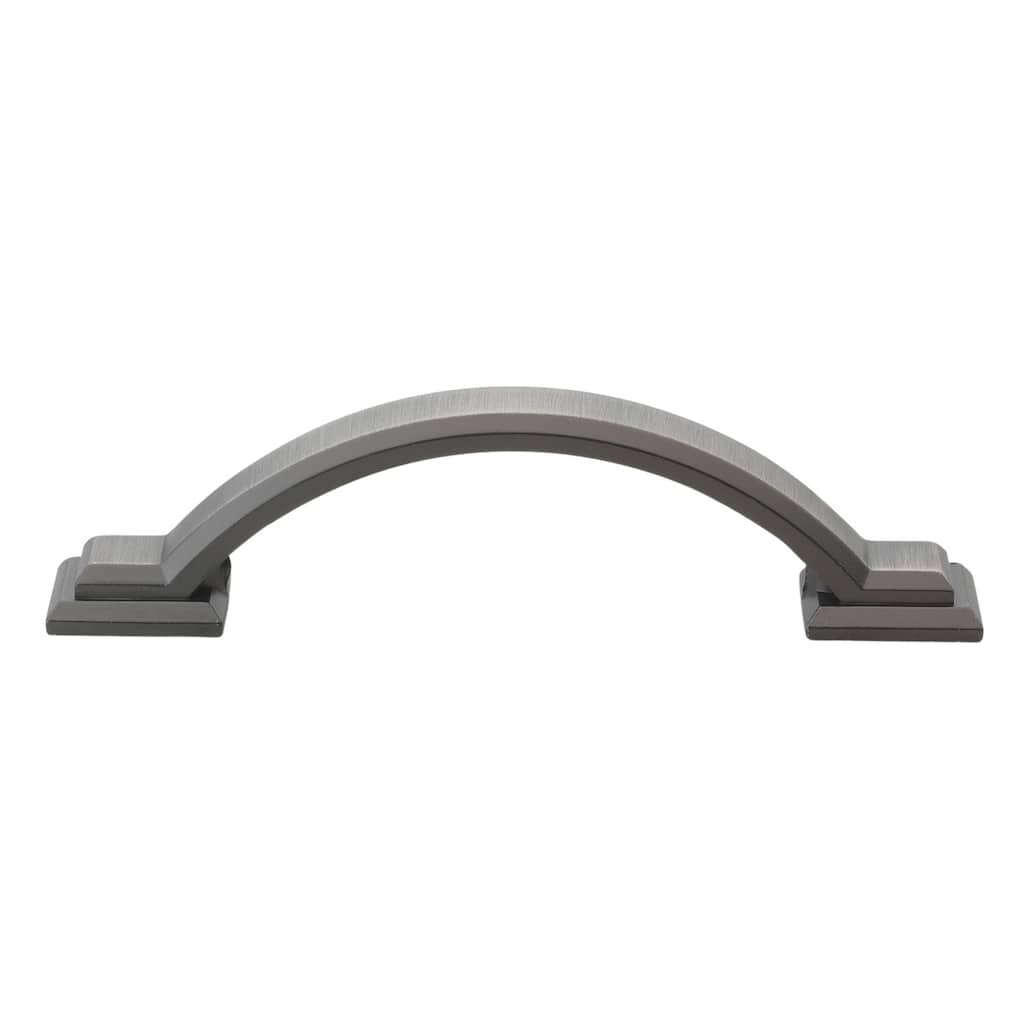 GlideRite 3-inch CC Arched Square 4.375-inch Length Brushed Pewter Cabinet Pulls (Pack of 10 or 25)