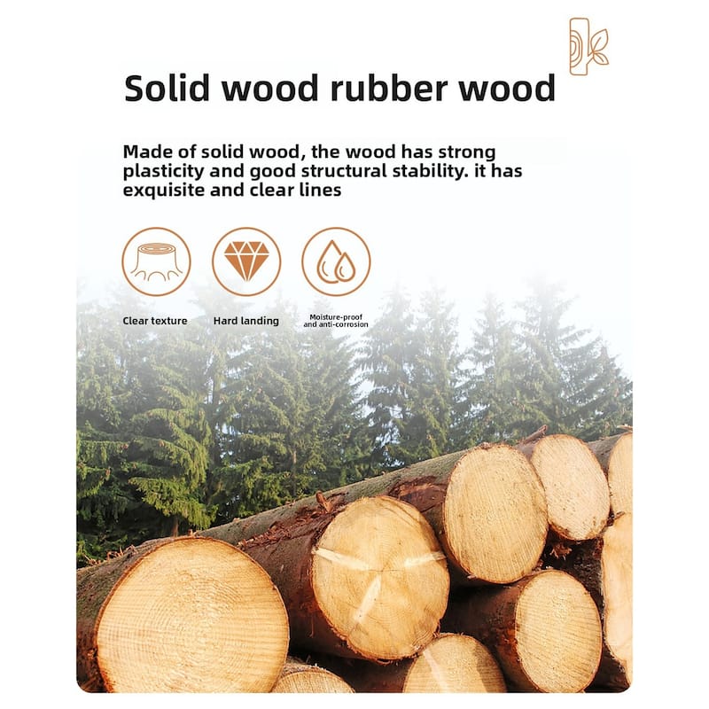 Coat Racks Solid Wood Hanger Easy to Assemble in Walnut