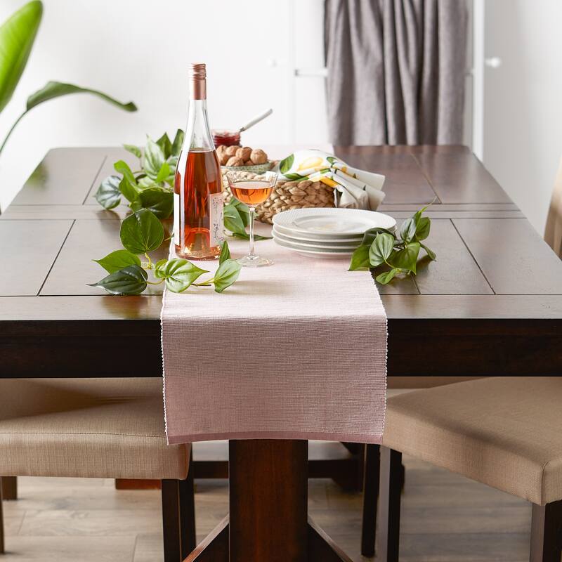DII Mineral Eco-Friendly Chambray Fine Ribbed Table Runner 13x72 inches