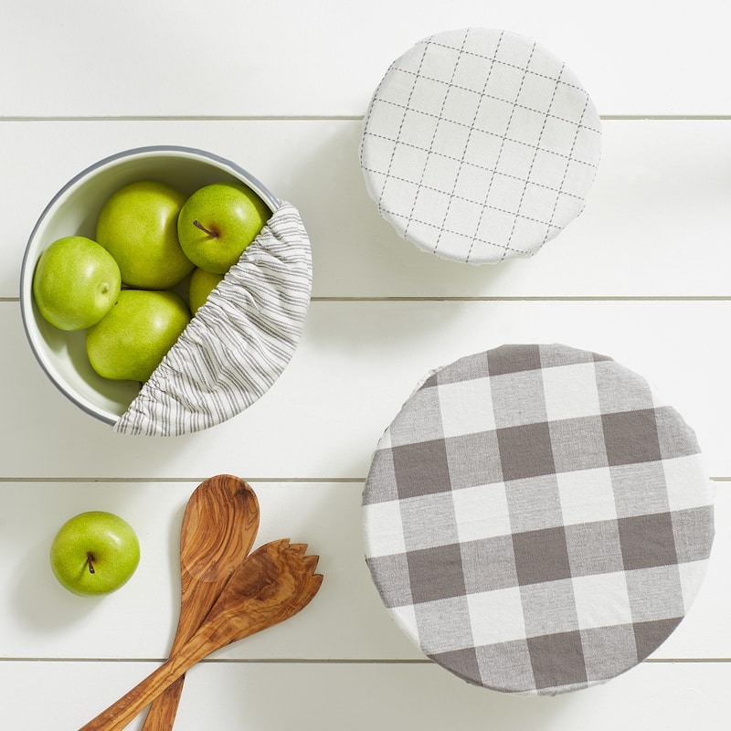 DII Asst Stone Farmhouse Woven Dish Cover (Set of 3)