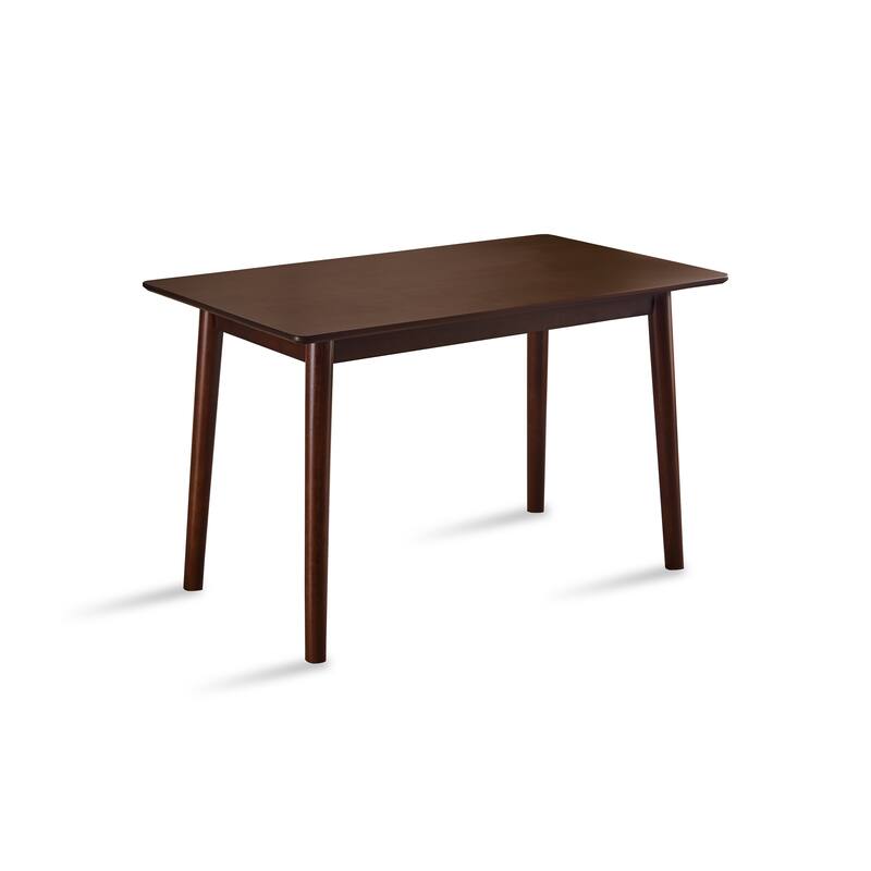 47-inch Dining Table Walnut Color Solid Wood Kitchen Table Dining Table Suitable For Small Space Kitchenette Table