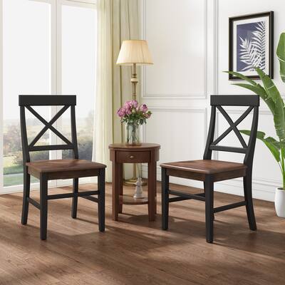 Vintage Country Dining Chairs Black Family Party Dining Chairs
