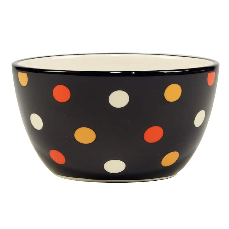Certified International Spooky Halloween 5.5" Ice Cream/Dessert Bowl, Set of 4 - 24 oz.