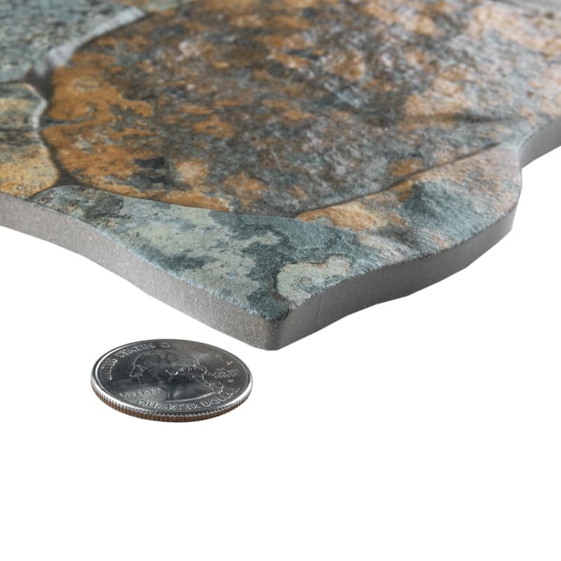 Merola Tile Caldera Vulcano Oxido 12-5/8" x 25-1/8" Porcelain Floor and Wall Tile