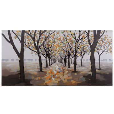 Yosemite Home Decor 'Pathway' Original Hand-Painted Wall Art - Multi-color