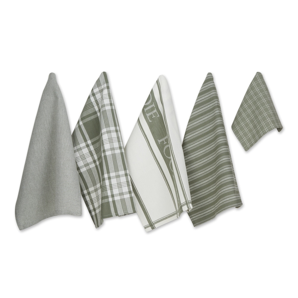 Set of 5 Teal Dish Cloths and Dish Towels 28 x 18 - Bed Bath & Beyond -  28535431