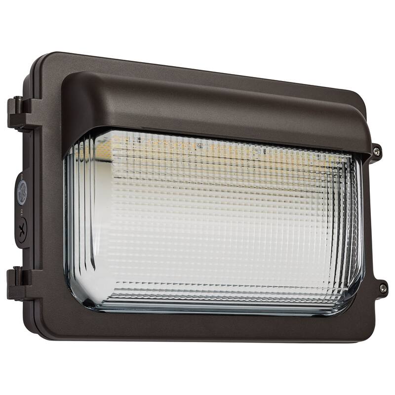 LED Low Profile Wall Pack Wattage 70/85/100W and CCT 3K/4K/5K Selectable Photocell - Bronze - Bronze