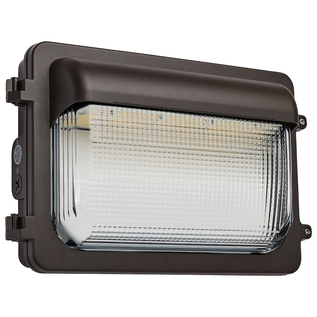 LED Low Profile Wall Pack Wattage 70/85/100W and CCT 3K/4K/5K Selectable Photocell - Bronze