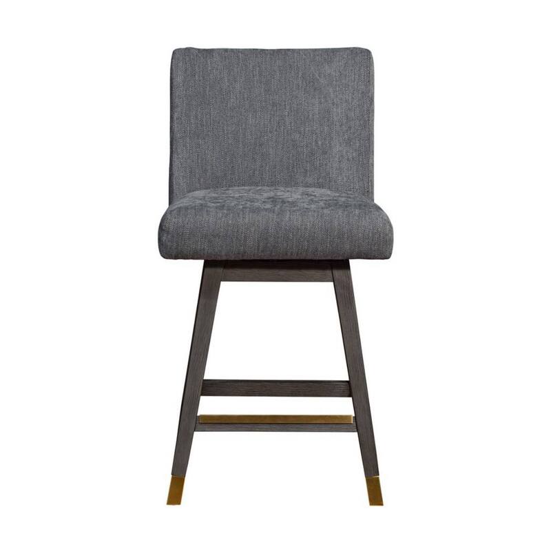 Full Back Swivel Counter Height Bar Stool with Armrest and Foam Cushion Seat Wood Frame for Kitchen