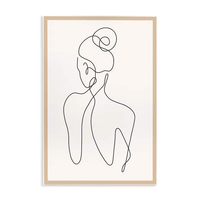 Stupell Minimal Woman Line Drawing Wall Plaque Art Design By LSR Creative Studio - 10 x 15