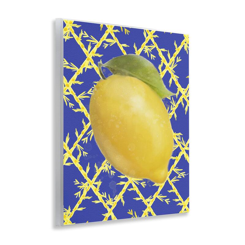 Stupell Bold Lemon over Blue Wall Plaque Art Design By Matthew Piotrowicz