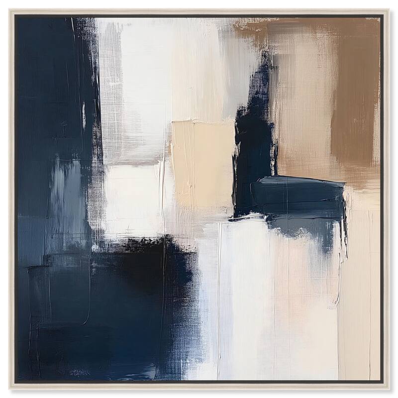 Stormy Hues III Canvas by Art Remedy - Silver - 30" x 30"