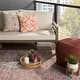 preview thumbnail 6 of 9, Gracewood Hollow Eddo Indoor/Outdoor Red and Light Blue Medallion Area Rug