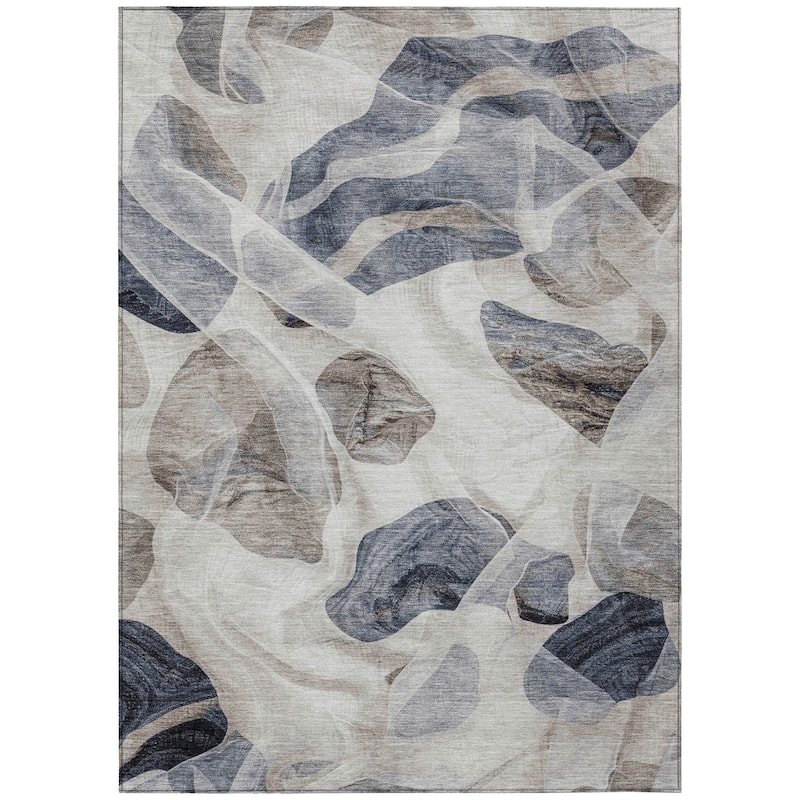 HomeRoots Abstract Transitional Rectangle Outdoor Rug