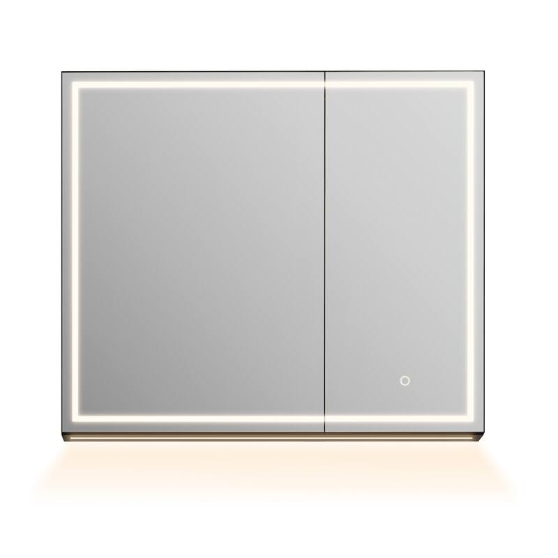 Hesili Rectangular Frameless LED Lighted Bathroom Mirror Medicine Cabinet