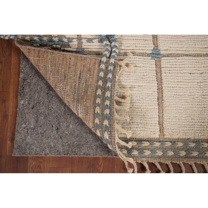 All-Over Moroccan Modern Area Rug Handmade Wool Carpet - 6'0"x 9'6"