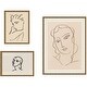 preview thumbnail 1 of 7, Kate and Laurel Henri Matisse Portrait 3 Piece Framed Wall Art Print Set by Nostalgia Prints 3 Piece Set 14x19/25x33