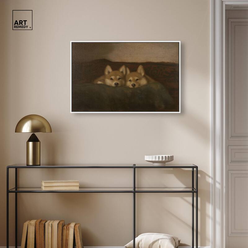 Rustic Dog Days Canvas by Art Remedy