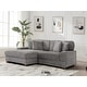 preview thumbnail 122 of 153, 118.4"W Plush Modular Sectional Sofa with Pillows 2 Piece Light Grey - Left Facing