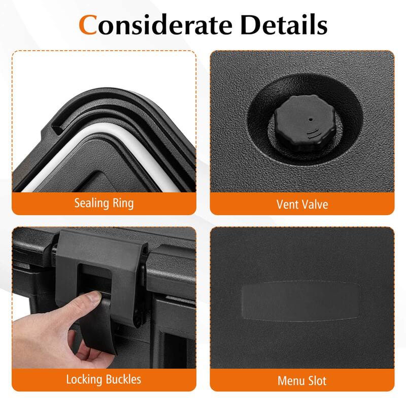 Costway 1/2/3/4 PCS Insulated Food Pan Container 31 QT Stackable Hot