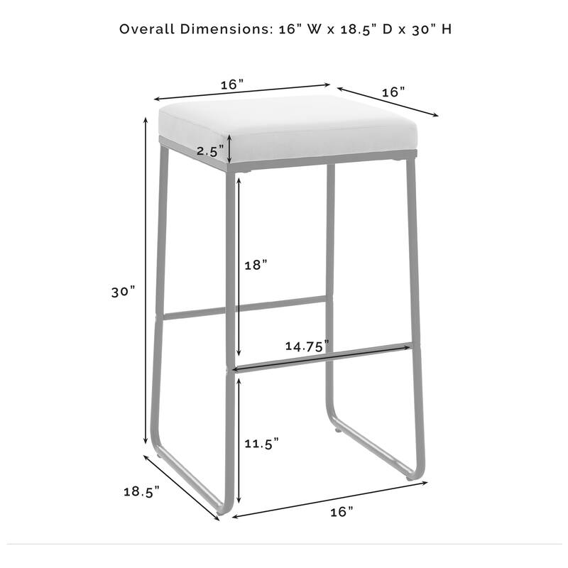 Beckett 2Pc Counter Stool Set - 16 "W x 18.5 "D x 24 "H