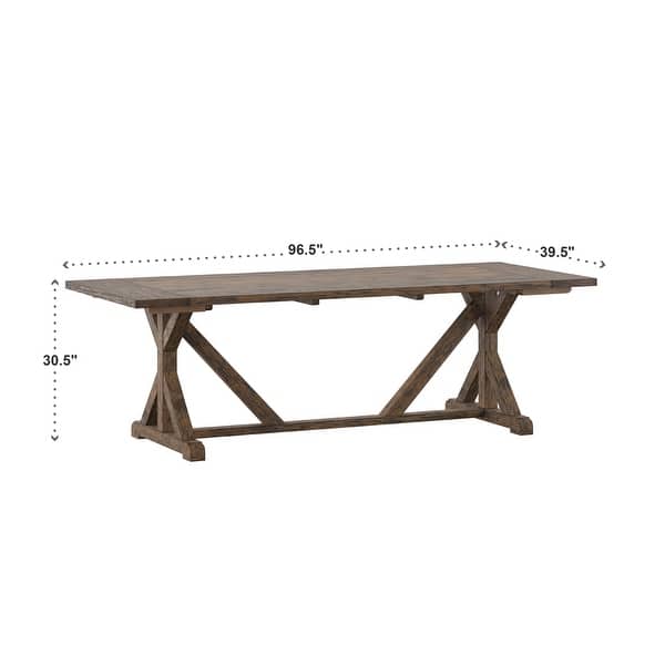 Paloma Antique Oak or Brown Reclaimed Wood Dining Table by iNSPIRE Q Artisan