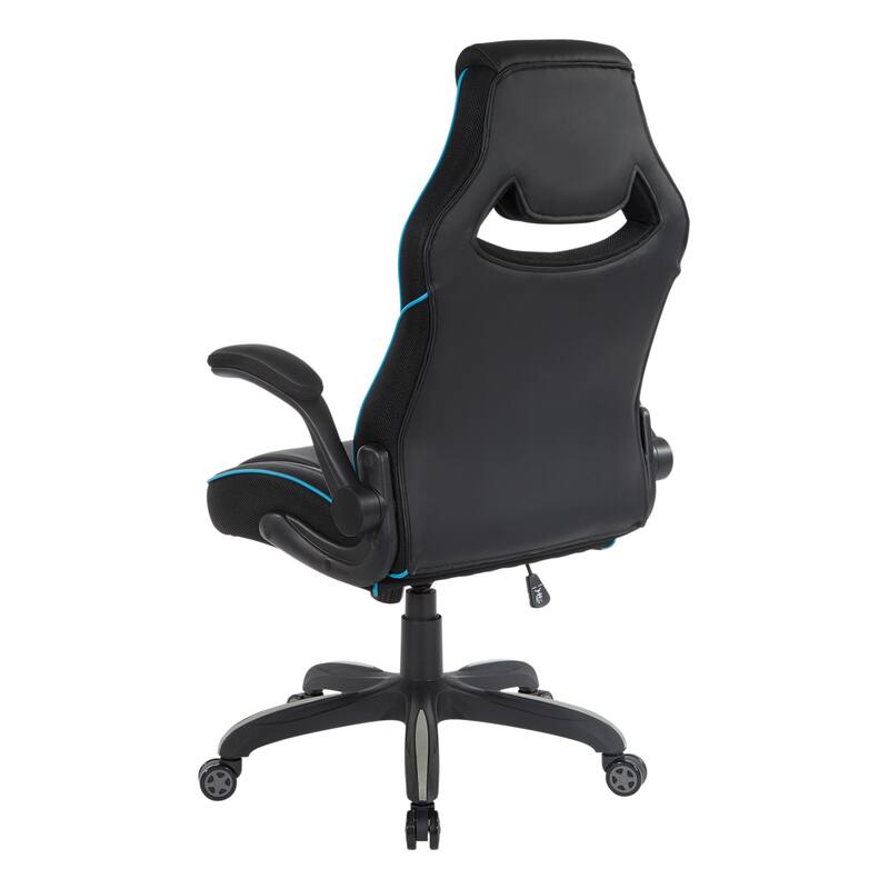 Xeno Gaming Chair in Faux Leather with Color Accents