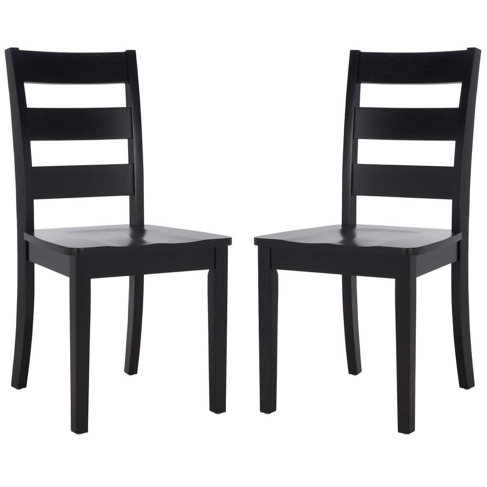 SAFAVIEH Idabelle Farmhouse Ladder Back Dining Chair - 18.4" W x 19.9" L x 37" H - 18"W x 20"D x 37"H