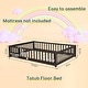 preview thumbnail 18 of 78, Twin/Full/Queen Size Floor Bed with Safety Guardrails, Toddler Floor Bed for Girls and Boys