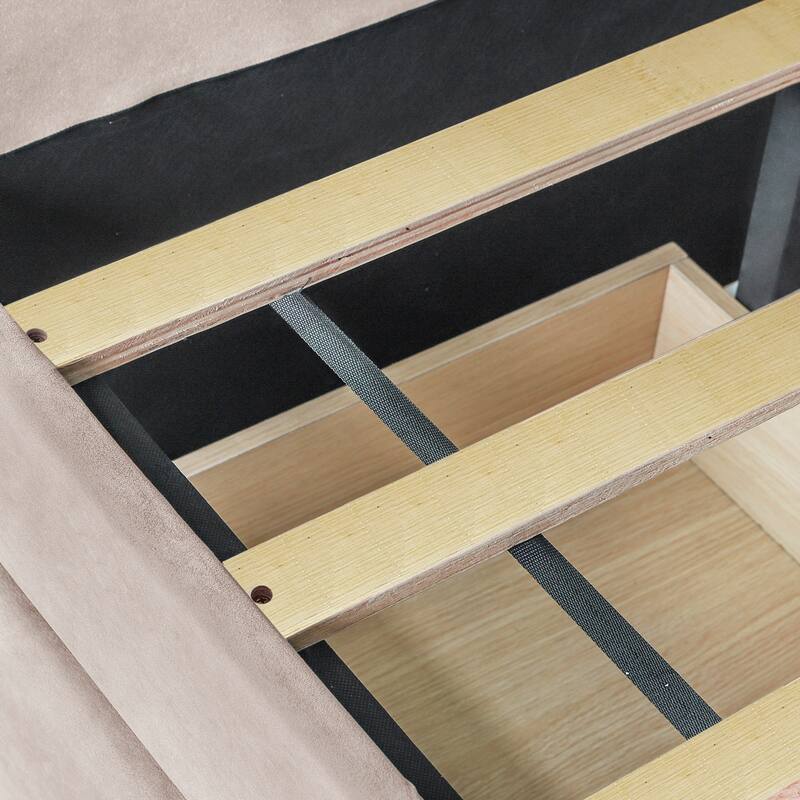 Twin Size Daybed Frame Rays Pattern Design Velvet Upholstered Daybed with 2 Drawers or Trundle, Wood Slat Support