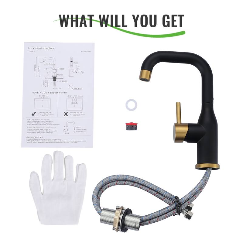 WOWOW Single Handle Bar Faucet With Swivel Spout