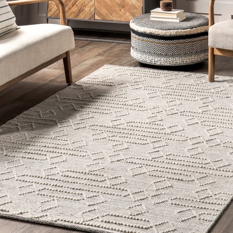 Nuloom Lucile Moroccan Diamond Wool Area Rug