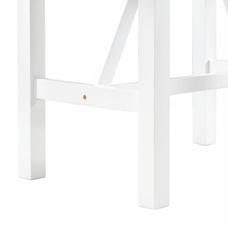 CompactWood Dining Set: Counter-Height Table with Drop Leaf & 2 Upholstered Chairs for Small Spaces