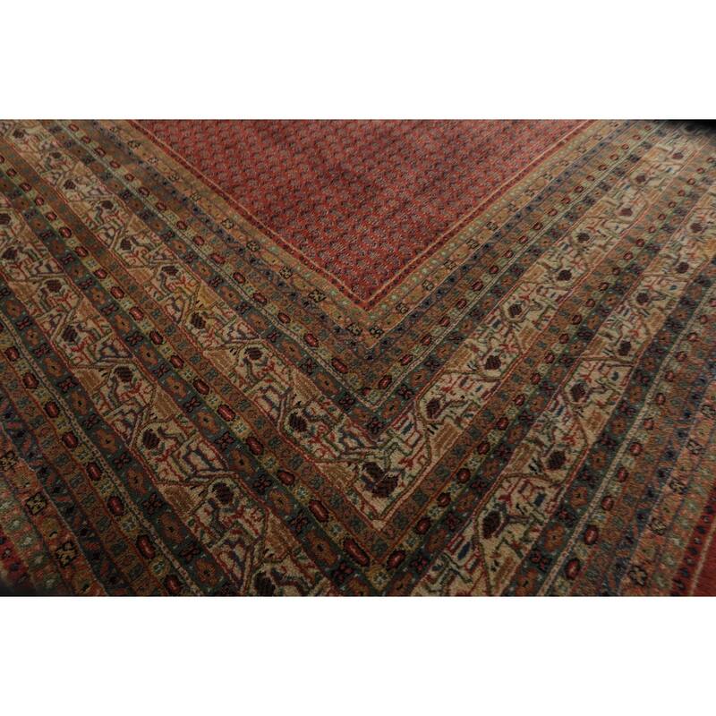 12x18'6'' Hand Knotted Wool Paisley Rust Traditional Rug - 12' x 18' 6''
