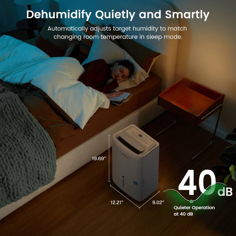 120 Pints Energy Star Dehumidifier for Spaces up to 6,000 Sq. Ft at Home, with Drain Hose and 1.14 Gallons Water Tank