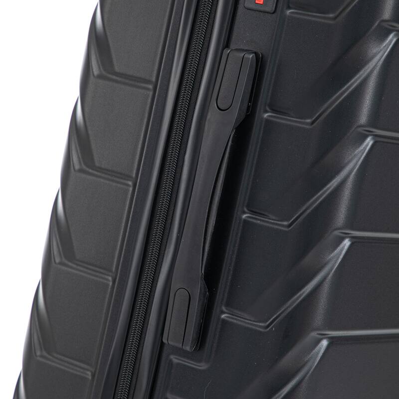 28 Inch Large Checked Luggage, Scratch Resistant Surface Four Multi-Directional Wheels, With Combination Lock and Side Hooks