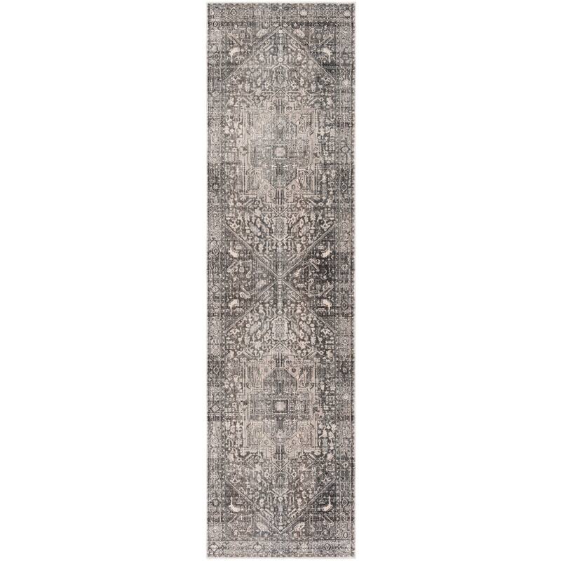 SAFAVIEH Vintage Persian Ariete Oriental Distressed Rug - 2'2" x 10' Runner - Grey/Charcoal
