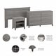 preview thumbnail 25 of 28, Somerset Ash Grey Headboard, Dresser and Nightstand Bedroom Set