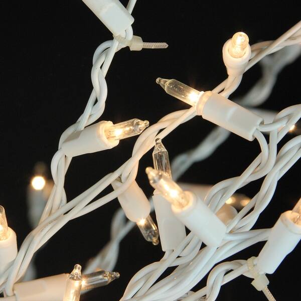 4' PreLit Cascade Twig Tree Outdoor Christmas Decoration Clear Lights