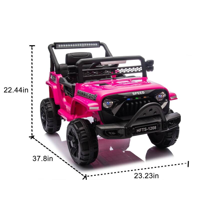 Electric Kids Truck Car with Remote Control, Early Education Features & LED Lights for Ages 1-4