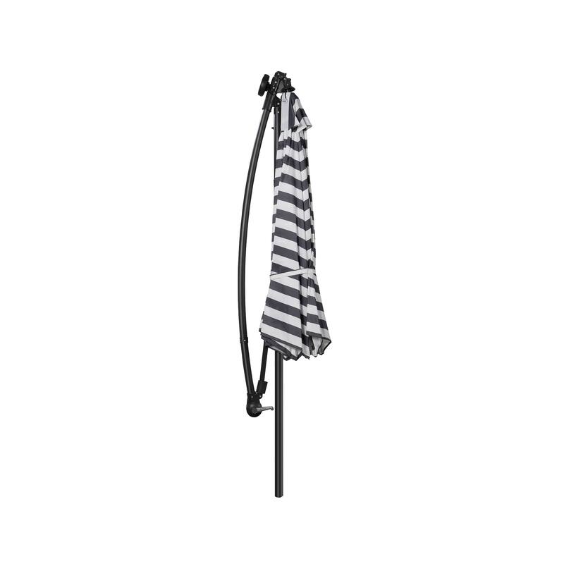 10 Ft. Solar Power Lighted Patio Umbrella with Base Stand