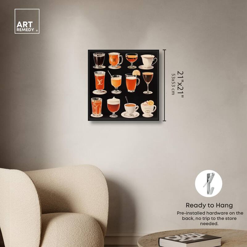 Glam Coffee Drink Collection Canvas by Art Remedy