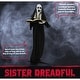 preview thumbnail 2 of 16, Haunted Hill Farm Life-Size Animatronic Witch, Indoor/Outdoor Halloween Decoration, Flashing Green Eyes, Talking, Battery