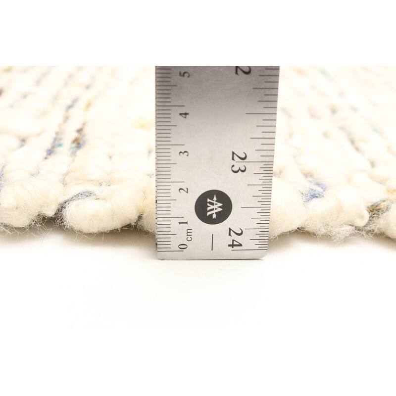 ECARPETGALLERY Braid weave Sienna Cream Wool Rug - 4'11 x 7'11