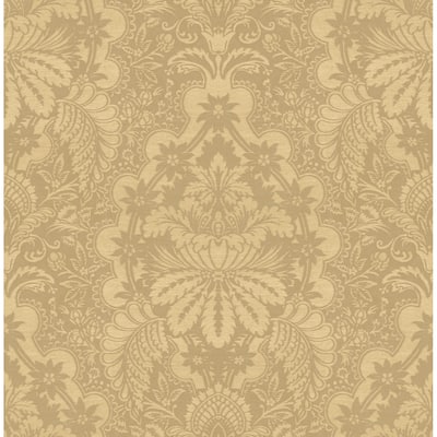 Seabrook Designs Lizzy Floral Damask Unpasted Wallpaper