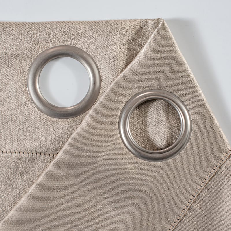 Dainty Home Brookville Metallic Sheen Blackout Grommet Single Panel Extra Wide Curtains