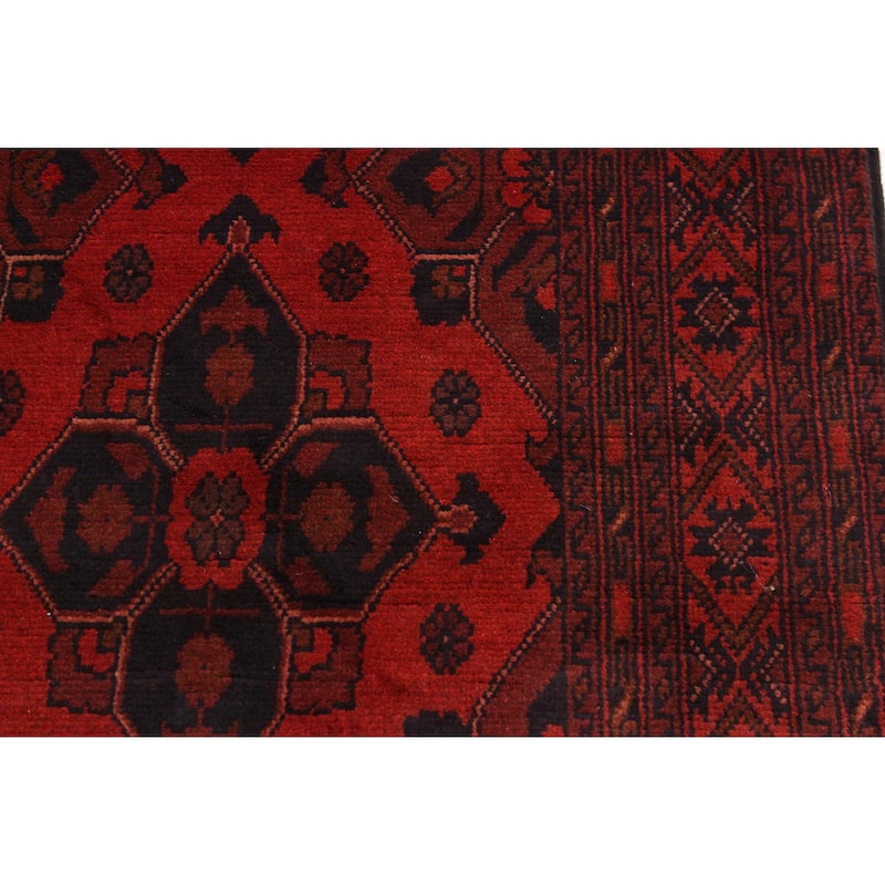 Tribal Biljik Khal Mohammadi Hugo Red/Black Runner - 2'10'' x 9'10''